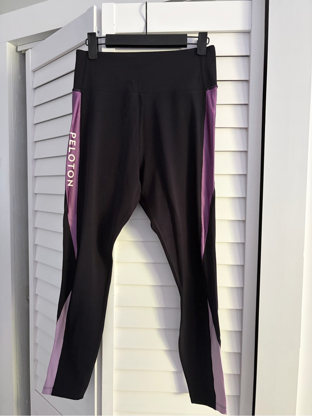 Peloton Black and Purple Athletic Leggings